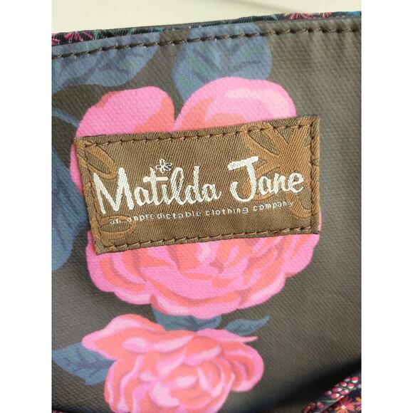 Matilda Jane Black Rose Tote Bag Heart Strings Make your Own Path VGUC - Picture 5 of 5